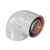 Отвод коаксиальный 90° Ø80/125 мм, Материал - Ø80 AL Ø125 ZN (мама-папа) Отвод коаксиальный 90° Ø80/125 мм, Материал - Ø80 AL Ø125 ZN (мама-папа)